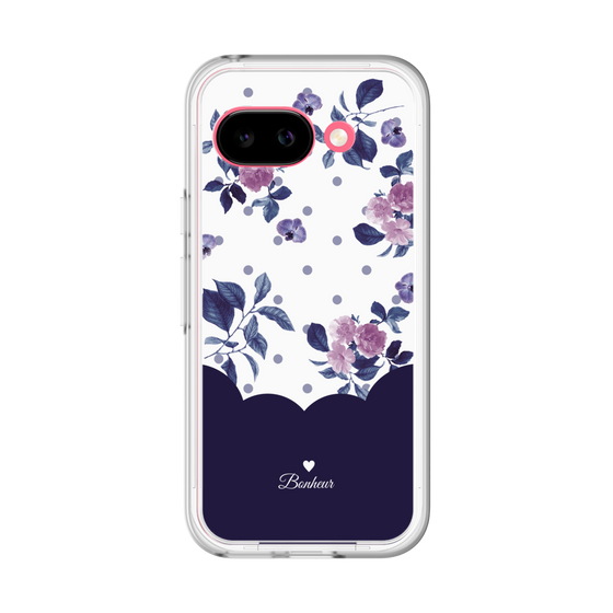 プレミアムパネル［ ツインドットフラワー - Navy ］