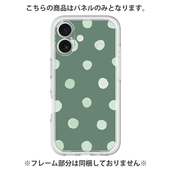 プレミアムパネル［ 水彩ドット・レトロカラー - Green ］