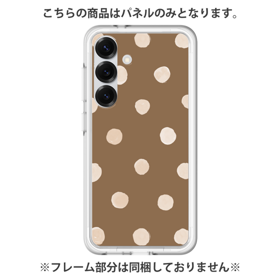 プレミアムパネル［ 水彩ドット・レトロカラー - Brown ］