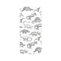 プレミアムパネル［ Dinosaurs No.2 - White ］