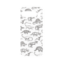 プレミアムパネル［ Dinosaurs No.2 - White ］