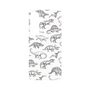 プレミアムパネル［ Dinosaurs No.2 - White ］