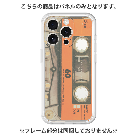 プレミアムパネル［ RETORO CASSETTE TAPE - Skeleton Orange ］