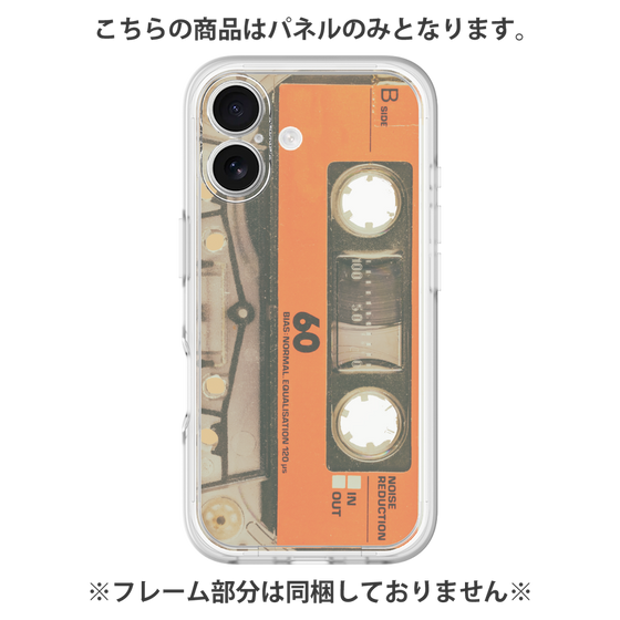 プレミアムパネル［ RETORO CASSETTE TAPE - Skeleton Orange ］