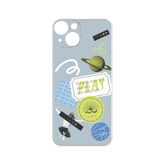 プレミアムパネル［ Playful sticker - Dusty Blue ］