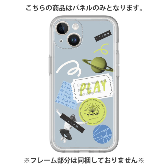 プレミアムパネル［ Playful sticker - Dusty Blue ］