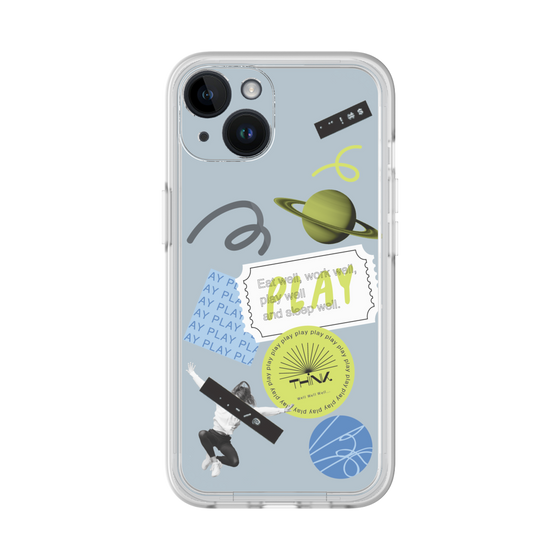 プレミアムパネル［ Playful sticker - Dusty Blue ］