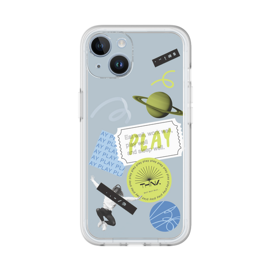 プレミアムパネル［ Playful sticker - Dusty Blue ］