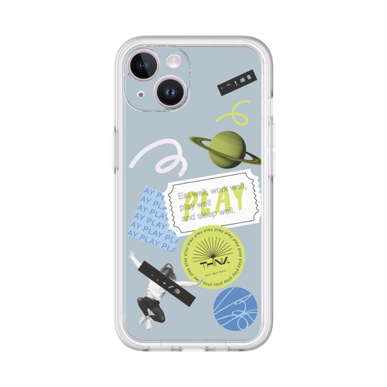 プレミアムパネル［ Playful sticker - Dusty Blue ］