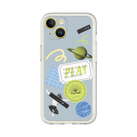 プレミアムパネル［ Playful sticker - Dusty Blue ］