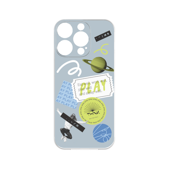 プレミアムパネル［ Playful sticker - Dusty Blue ］