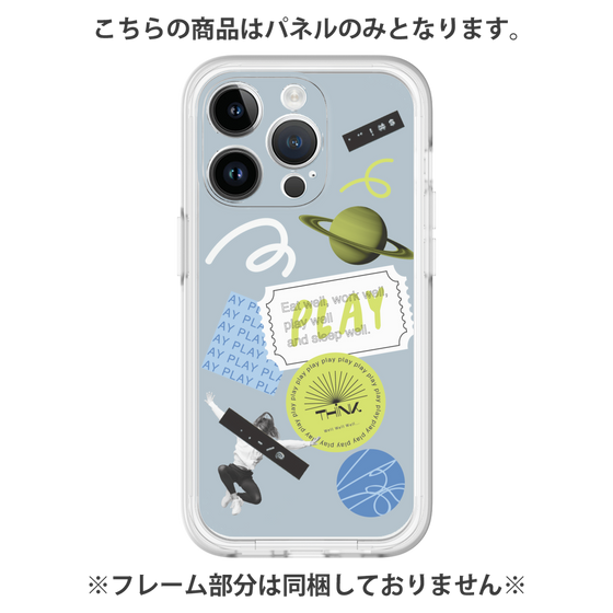 プレミアムパネル［ Playful sticker - Dusty Blue ］