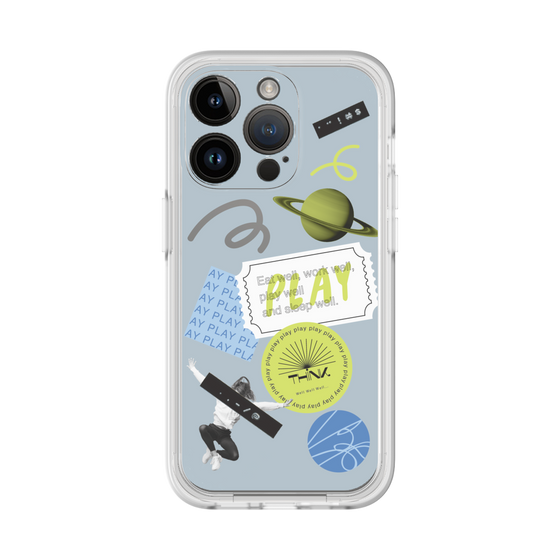 プレミアムパネル［ Playful sticker - Dusty Blue ］