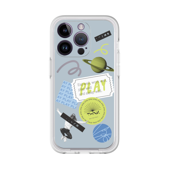 プレミアムパネル［ Playful sticker - Dusty Blue ］