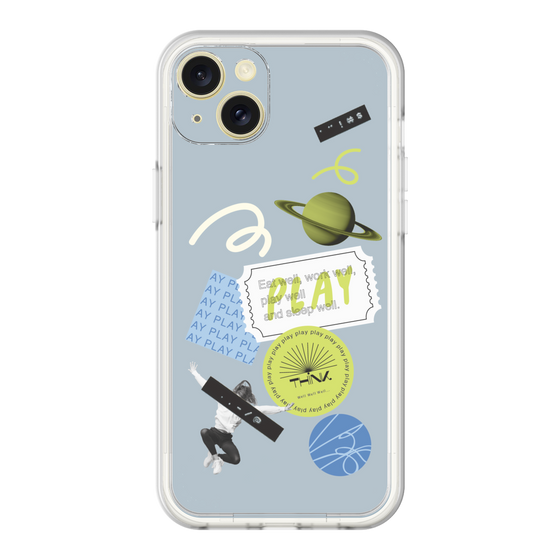 プレミアムパネル［ Playful sticker - Dusty Blue ］