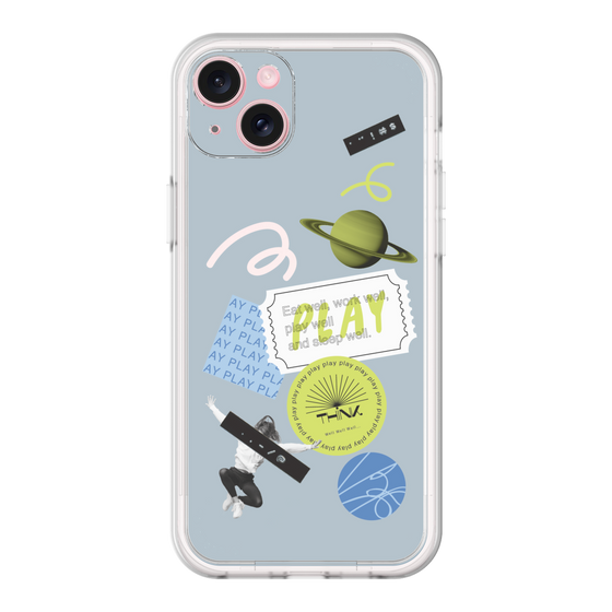 プレミアムパネル［ Playful sticker - Dusty Blue ］