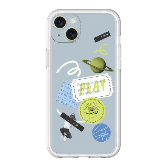 プレミアムパネル［ Playful sticker - Dusty Blue ］