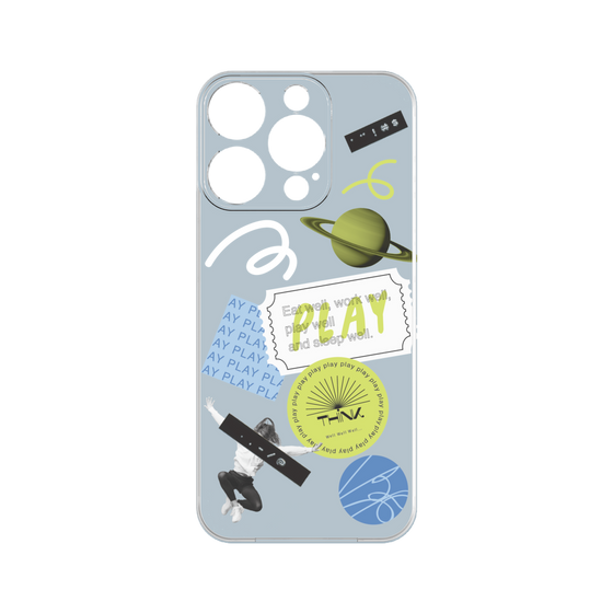 プレミアムパネル［ Playful sticker - Dusty Blue ］