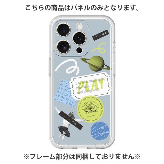プレミアムパネル［ Playful sticker - Dusty Blue ］