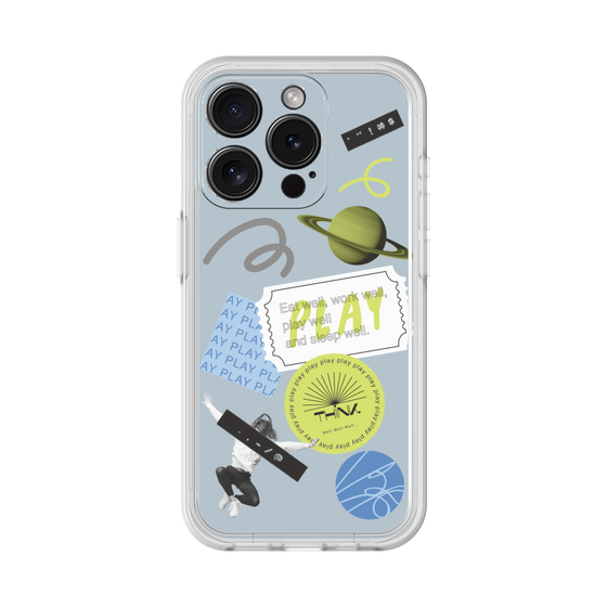 プレミアムパネル［ Playful sticker - Dusty Blue ］