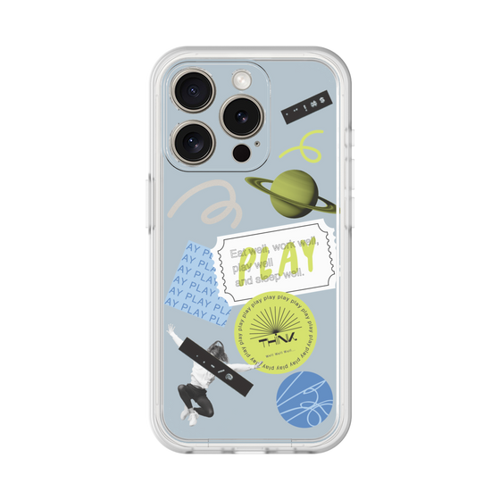 プレミアムパネル［ Playful sticker - Dusty Blue ］