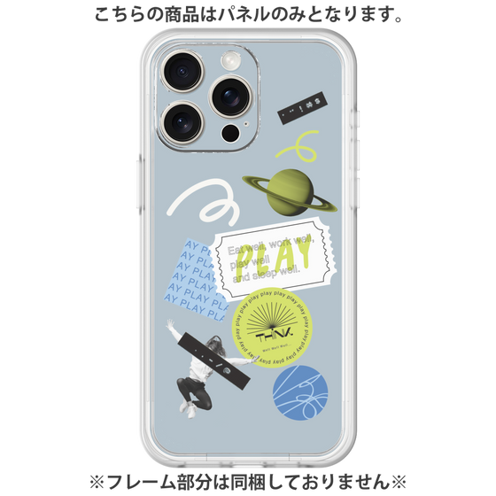 プレミアムパネル［ Playful sticker - Dusty Blue ］