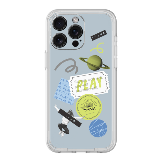 プレミアムパネル［ Playful sticker - Dusty Blue ］