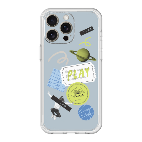 プレミアムパネル［ Playful sticker - Dusty Blue ］