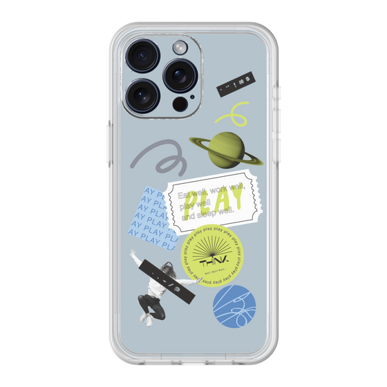 プレミアムパネル［ Playful sticker - Dusty Blue ］