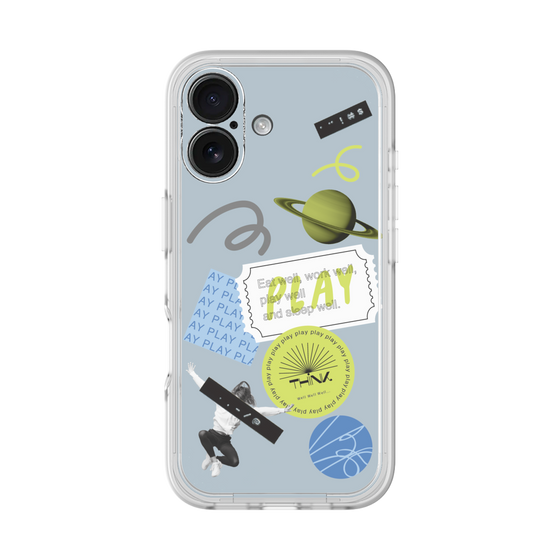 プレミアムパネル［ Playful sticker - Dusty Blue ］
