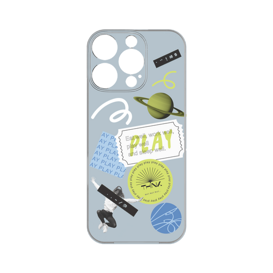 プレミアムパネル［ Playful sticker - Dusty Blue ］