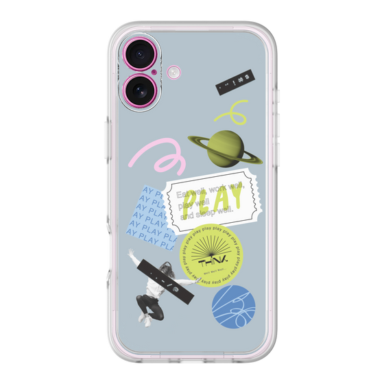 プレミアムパネル［ Playful sticker - Dusty Blue ］