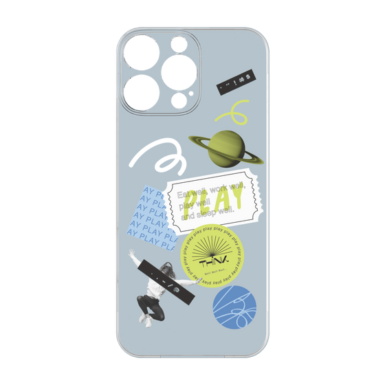 プレミアムパネル［ Playful sticker - Dusty Blue ］