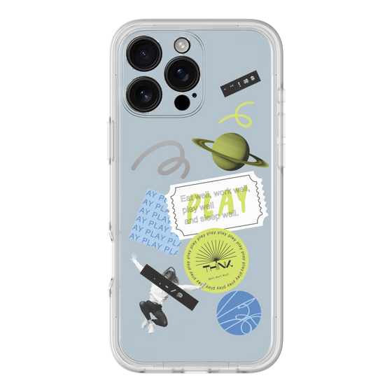 プレミアムパネル［ Playful sticker - Dusty Blue ］