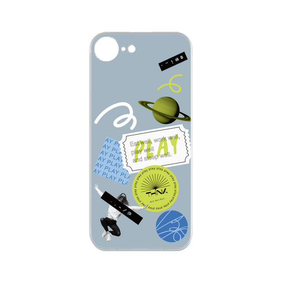 プレミアムパネル［ Playful sticker - Dusty Blue ］