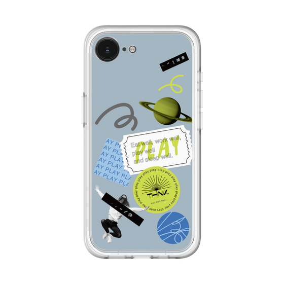 プレミアムパネル［ Playful sticker - Dusty Blue ］