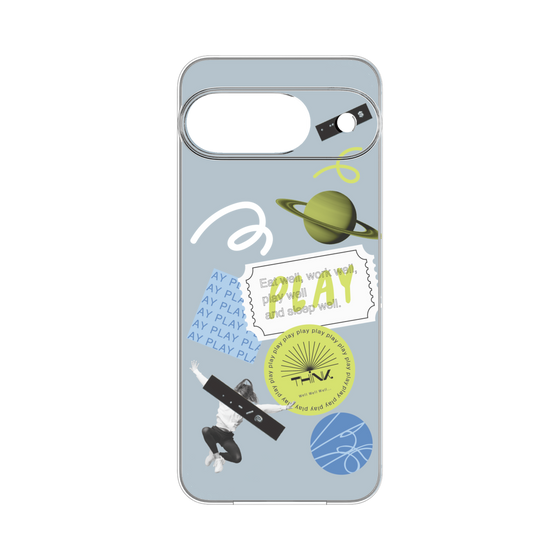 プレミアムパネル［ Playful sticker - Dusty Blue ］