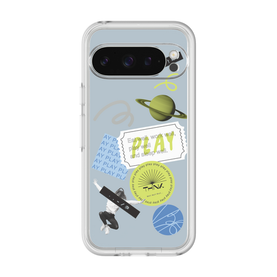 プレミアムパネル［ Playful sticker - Dusty Blue ］