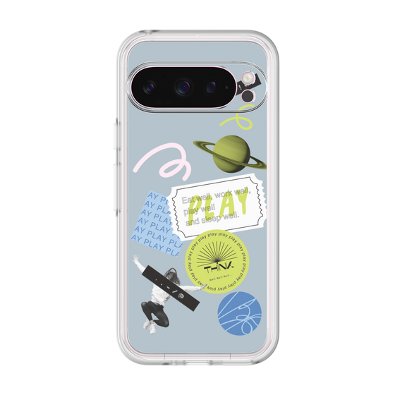 プレミアムパネル［ Playful sticker - Dusty Blue ］