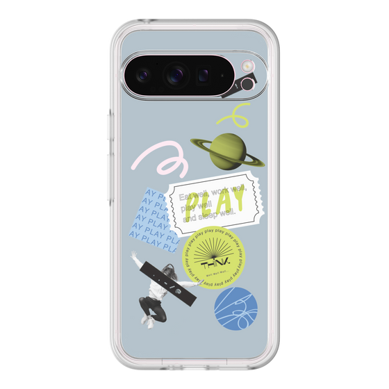 プレミアムパネル［ Playful sticker - Dusty Blue ］