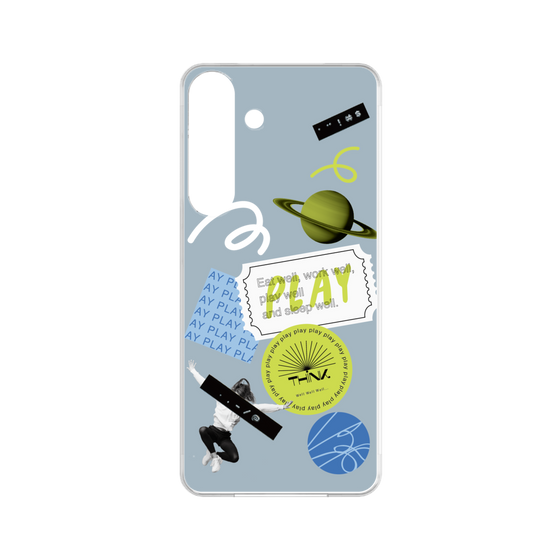 プレミアムパネル［ Playful sticker - Dusty Blue ］