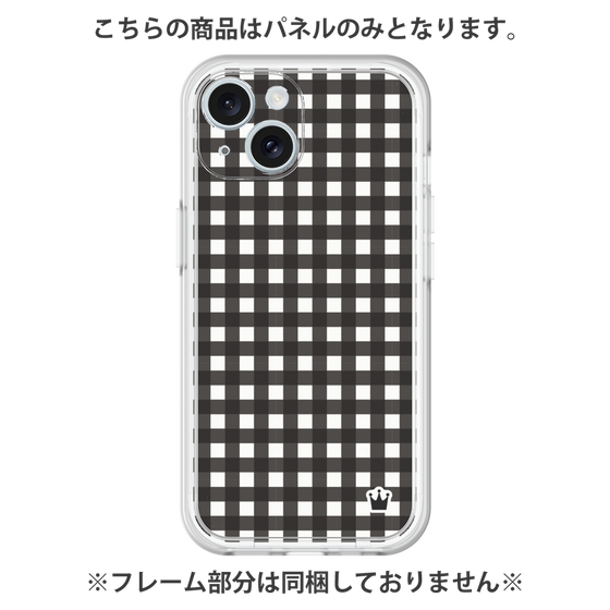 プレミアムパネル［ Checkered Purple - ギンガムチェック ブラック ］