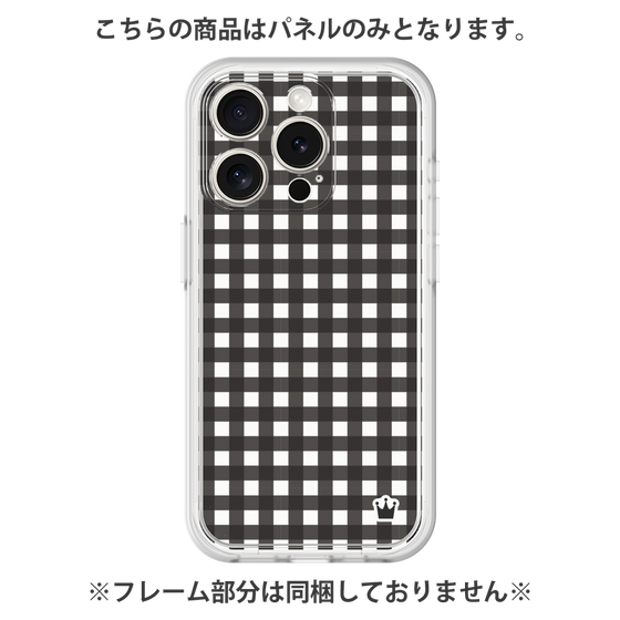 プレミアムパネル［ Checkered Purple - ギンガムチェック ブラック ］