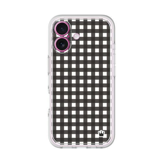 プレミアムパネル［ Checkered Purple - ギンガムチェック ブラック ］