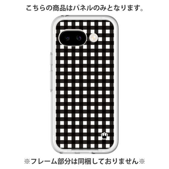 プレミアムパネル［ Checkered Purple - ギンガムチェック ブラック ］