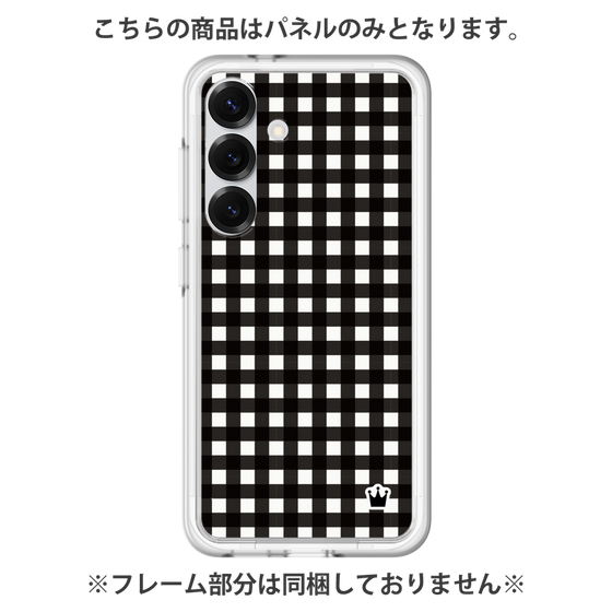 プレミアムパネル［ Checkered Purple - ギンガムチェック ブラック ］