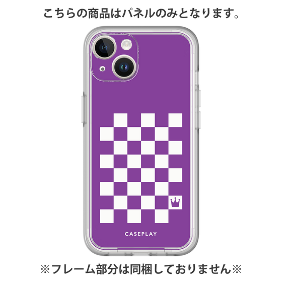 プレミアムパネル［ Racing checkered flag Purple - レーシングチェッカーフラッグ パープル ］