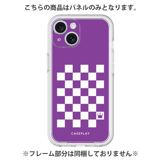 プレミアムパネル［ Racing checkered flag Purple - レーシングチェッカーフラッグ パープル ］