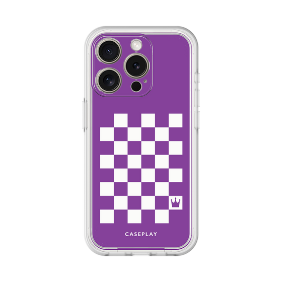 プレミアムパネル［ Racing checkered flag Purple - レーシングチェッカーフラッグ パープル ］