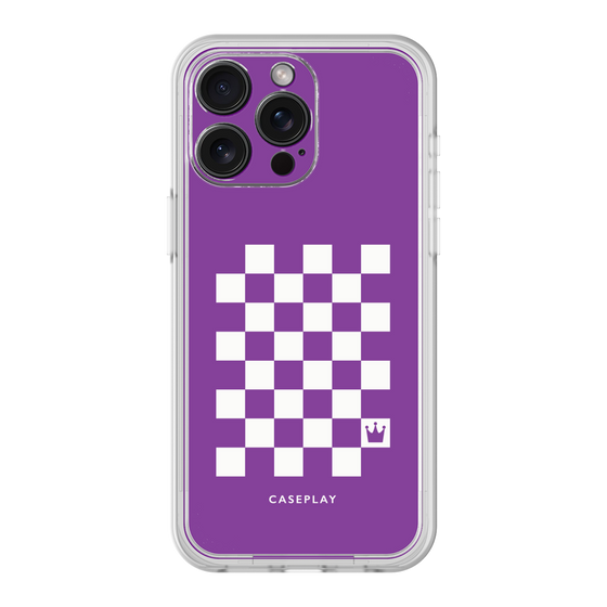プレミアムパネル［ Racing checkered flag Purple - レーシングチェッカーフラッグ パープル ］